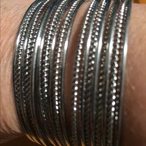 Silver tone bangle bracelet